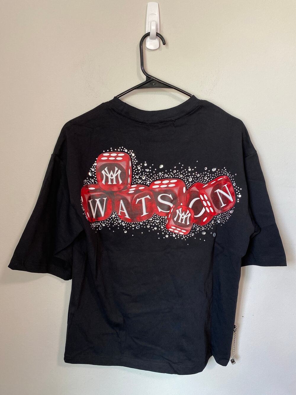 New Watson Dice Roller Graphic T-Shirt Black Size Small